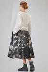 long and lean t-shirt in tricot polyester knit and polyester tulle - COMME des GARÇONS - COMME des GARÇONS 
