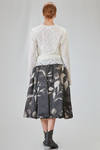long and lean t-shirt in tricot polyester knit and polyester tulle - COMME des GARÇONS - COMME des GARÇONS 