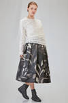 long and lean t-shirt in tricot polyester knit and polyester tulle - COMME des GARÇONS - COMME des GARÇONS 