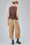 hip-lenght gilet, slightly slim, in washed silk satin - RISA NAKAMURA 