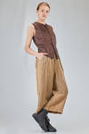 hip-lenght gilet, slightly slim, in washed silk satin - RISA NAKAMURA 
