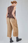hip-lenght gilet, slightly slim, in washed silk satin - RISA NAKAMURA 