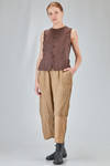 hip-lenght gilet, slightly slim, in washed silk satin - RISA NAKAMURA 