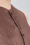 hip-lenght gilet, slightly slim, in washed silk satin - RISA NAKAMURA 