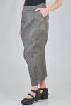 long sheath skirt in washed and glittery stretch cotton canvas - RUNDHOLZ 