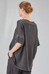 maglia lunga e ampia in maglia di lino glitterata - RUNDHOLZ 