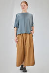 long and wide t-shirt in plain cotton knit - KNIT KNIT 