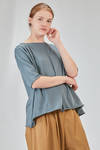 long and wide t-shirt in plain cotton knit - KNIT KNIT 