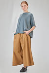 long and wide t-shirt in plain cotton knit - KNIT KNIT 