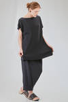long and wide t-shirt in ribbed cotton knit - KNIT KNIT 