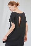 long and wide t-shirt in ribbed cotton knit - KNIT KNIT 