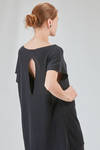 long and wide t-shirt in ribbed cotton knit - KNIT KNIT 