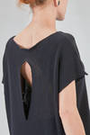 long and wide t-shirt in ribbed cotton knit - KNIT KNIT 