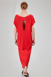 long and wide t-shirt in ribbed cotton knit - KNIT KNIT 