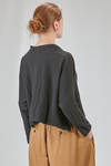 cardigan corto e ampio in maglia con texture a ondine di cotone, poliestere e nylon - KNIT KNIT 