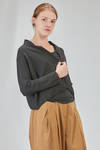 cardigan corto e ampio in maglia con texture a ondine di cotone, poliestere e nylon - KNIT KNIT 