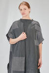 long and wide cardigan in crinkled cotton, nylon and polyamide knit with thin stripes - KNIT KNIT 