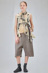 long and soft gilet in screen-printed cotton muslin - CHRISTINE MOREAU 