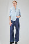 long and wide shirt in light washed cotton muslin - 6167 STUDIO SHIRT 