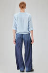 long and wide shirt in light washed cotton muslin - 6167 STUDIO SHIRT 