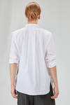 camicia lunga e ampia in popeline di cotone e parti in mussola di cotone - 6167 STUDIO SHIRT 
