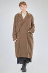 cappotto lungo e morbido, in sallia lavata di cotone, lana, poliestere e lino - ALEKSANDR MANAMIS 