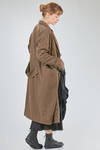 cappotto lungo e morbido, in sallia lavata di cotone, lana, poliestere e lino - ALEKSANDR MANAMIS 