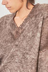 hip-lenght sweater, soft, in over-dyed cotton, polyamide and elastane wadding knit - AVANT TOI 