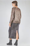 hip-lenght sweater, soft, in over-dyed cotton, polyamide and elastane wadding knit - AVANT TOI 