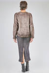 hip-lenght sweater, soft, in over-dyed cotton, polyamide and elastane wadding knit - AVANT TOI 
