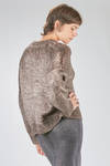 hip-lenght sweater, soft, in over-dyed cotton, polyamide and elastane wadding knit - AVANT TOI 