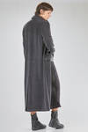 cappotto lungo e sfiancato in panno a pelliccia rasata di cachemire - AVANT TOI 