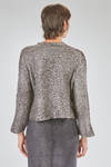 hip-lenght cardigan, soft, in over-dyed laminated cashmere and silk knit - AVANT TOI 
