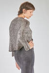 hip-lenght cardigan, soft, in over-dyed laminated cashmere and silk knit - AVANT TOI 