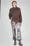 long and soft sweater in over-dyed and melange new wool and silk slub-knit - AVANT TOI 
