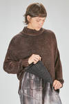 long and soft sweater in over-dyed and melange new wool and silk slub-knit - AVANT TOI 