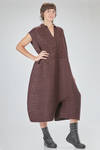 longuette jumpsuit, wide, in basketweave nylon, mohair, viscose, wool, textile paper and cotton knit - BOBOUTIC 