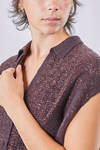 longuette jumpsuit, wide, in basketweave nylon, mohair, viscose, wool, textile paper and cotton knit - BOBOUTIC 