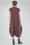 longuette jumpsuit, wide, in basketweave nylon, mohair, viscose, wool, textile paper and cotton knit - BOBOUTIC 