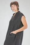 longuette jumpsuit, wide, in basketweave nylon, mohair, viscose, wool, textile paper and cotton knit - BOBOUTIC 