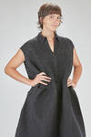longuette jumpsuit, wide, in basketweave nylon, mohair, viscose, wool, textile paper and cotton knit - BOBOUTIC 