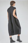 longuette jumpsuit, wide, in basketweave nylon, mohair, viscose, wool, textile paper and cotton knit - BOBOUTIC 