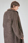 long and oversize coat, in brushed faux fur wool, mohair, nylon, yak and elastan knit - BOBOUTIC 