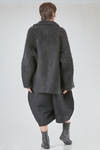 long and oversize caban, in brushed faux fur wool, mohair, nylon, yak and elastan knit - BOBOUTIC 