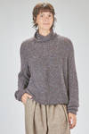 maglia lunga e ampia in maglia bouclé di cachemire e seta multicolor - BOBOUTIC 