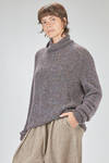 maglia lunga e ampia in maglia bouclé di cachemire e seta multicolor - BOBOUTIC 