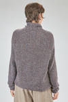 maglia lunga e ampia in maglia bouclé di cachemire e seta multicolor - BOBOUTIC 