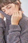 maglia lunga e ampia in maglia bouclé di cachemire e seta multicolor - BOBOUTIC 