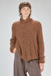 maglia lunga e ampia in maglia bouclé di cachemire e seta multicolor - BOBOUTIC 
