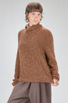 maglia lunga e ampia in maglia bouclé di cachemire e seta multicolor - BOBOUTIC 